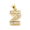 Rack Plating Brass Micro Pave Cubic Zirconia Pendants KK-L226-100G-Z-1