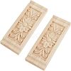 Natural Solid Wood Carved Onlay Applique Craft WOOD-FH0001-11-1