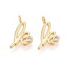 Brass Micro Pave Cubic Zirconia Charms KK-N263-97G-K-1