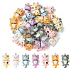 35Pcs 7 Colors Opaque Resin Kitten Pendants RESI-YW0001-73-1