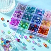 360Pcs 12 Colors Spray Painted Crackle Glass Beads Strands CCG-YW0001-13-5