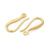 Brass Earring Hooks EJEW-R025-14G-3