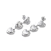 304 Stainless Steel Heart Stud Earrings EJEW-Z068-03P-2