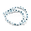 Handmade Evil Eye Lampwork Flat Round Bead Strands LAMP-L058-10mm-14-2