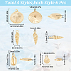 4 Styles Alloy Pendants FIND-SC0012-74-2
