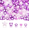 200Pcs 5 Styles Transparent Acrylic Beads TACR-FS0001-54D-1