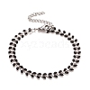 Enamel Wheat Link Chains Bracelet BJEW-P271-02P-2