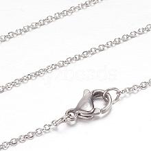 304 Stainless Steel Cable Chain Necklaces STAS-G083-72P