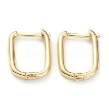 Brass Huggie Hoop Earrings EJEW-P189-01G