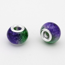 Large Hole Glass European Beads GPDL-J009-05