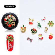 Christmas Theme Alloy Enamel Cabochons MRMJ-T056-02