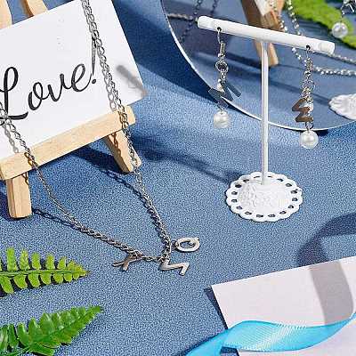 Non-Tarnish 304 Stainless Steel Alphabet Charms X-STAS-O073-01-1