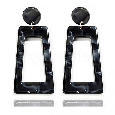 Alloy Acetic Acid Dangle Stud Earrings FS-WG80CFF-01-1