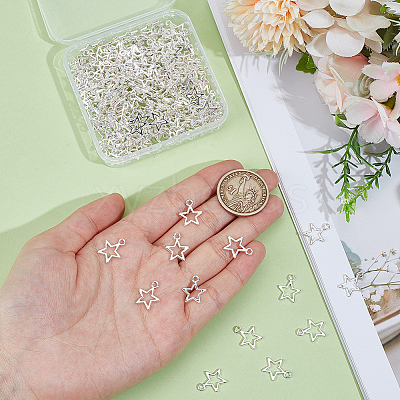 200Pcs Tibetan Style Alloy Charms FIND-ME0001-71S-1
