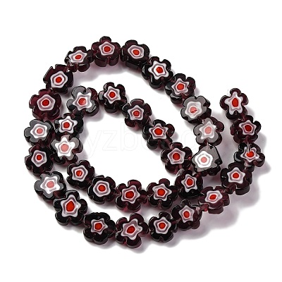 Handmade Millefiori Lampwork Beads Strands LAMP-G164-03L-1
