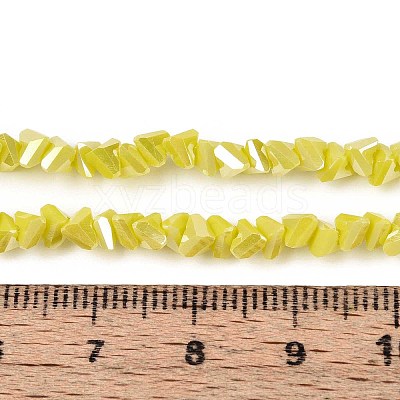 Electroplate Opaque Glass Beads Strands LS-GLAA-N022-4mm-13-1