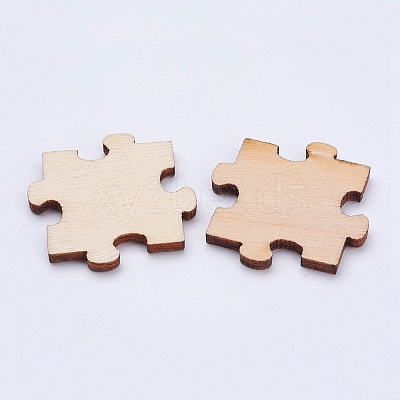 200Pcs 2 Style Unfinished Wood Cabochons WOOD-OC0002-54-1