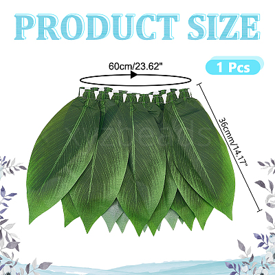 Cloth Leaf Hula Skirt AJEW-WH0696-794-1
