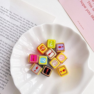 Opaque Acrylic European Beads OACR-E026-02-1