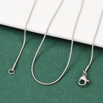 Tarnish Resistant 304 Stainless Steel Snake Chain Necklaces NJEW-F196-14P-1