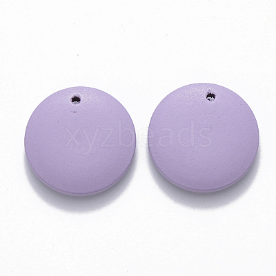 Painted Wood Pendants WOOD-Q040-018A-A04-1