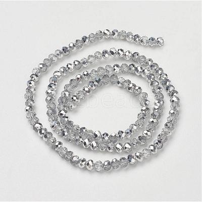 Electroplate Glass Bead Strands GR4MMY-07S-1