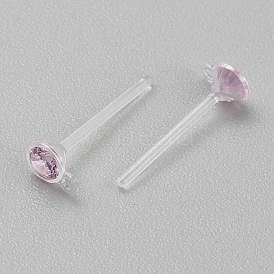 Resin Stud Earring Finding RESI-WH20001-08E-1