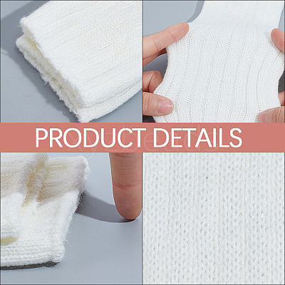 1 Pair Acrylic Fibers Long Mesh Lace Gloves AJEW-CN0006-67A-1