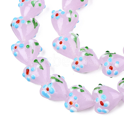 Handmade Bumpy Lampwork Beads Strands LAMP-N029-011E-1