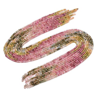 Gradient Color Natural Multicolor Tourmaline Beads Strands G-D110-C02-02-1