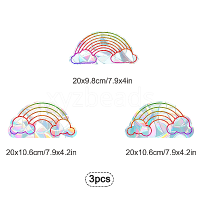 Rainbow PVC Laser Adhesive Stickers DIY-WH0273-51-1