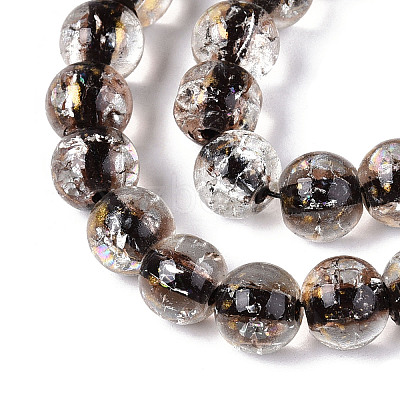 Crackle Transparent Glass Beads Strands X1-GLAA-N030-8mm-01B-1