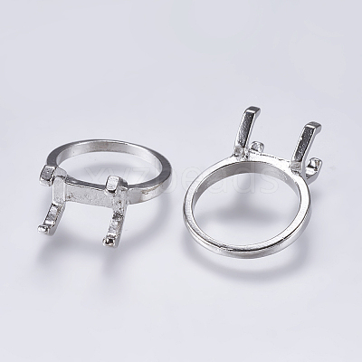 Alloy Finger Ring Prong Settings X-PALLOY-K143-18P-1