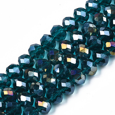 Electroplate Glass Beads Strands EGLA-A034-T1mm-B25-1