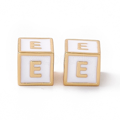 Rack Plating Brass Enamel Beads KK-B060-04G-04E-1