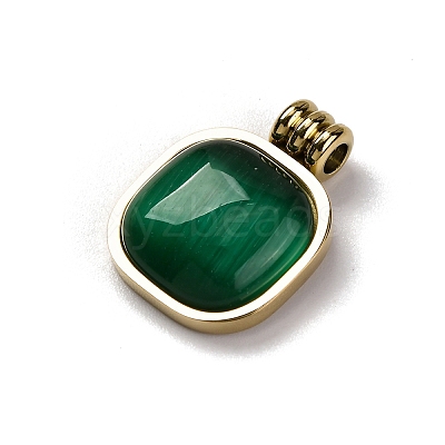 Real 14K Gold Plated 304 Stainless Steel Pendants STAS-R005-01G-01-1