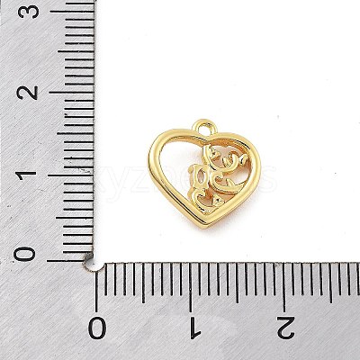 Brass Micro Pave Cubic Zirconia Pendants KK-H511-01G-04-1