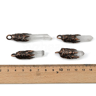 Natural Quartz Crystal Points Pendants G-D102-07R-1