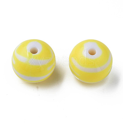 Opaque Striped Acrylic Beads MACR-S373-27B-06-1
