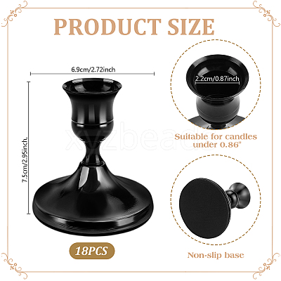 18Pcs Aluminium & Iron Candle Holders AJEW-WA0004-85B-1