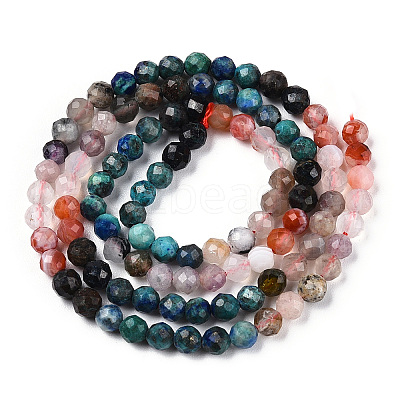 Natural & Synthetic Mixed Gemstone Beads Strands G-D080-A01-01-32-1