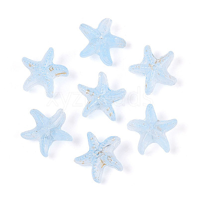 Frosted Glass Beads FGLA-T005-01B-1