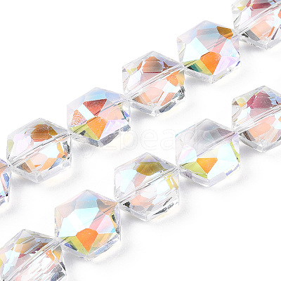 Faceted Glass Beads Strands EGLA-E030-01E-1