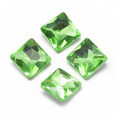 Pointed Back Glass Rhinestone Cabochons RGLA-T027-10x10mm-19-1