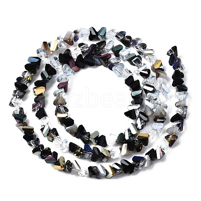 Electroplate Glass Beads Strands EGLA-N002-06B-1