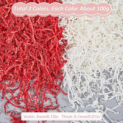 4 Sets 2 Colors Christmas Themed Paper Shredded Paper Filler OCOR-SP0001-07-1