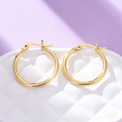 Brass Hoop Earrings for Women EJEW-I270-13A-G-1