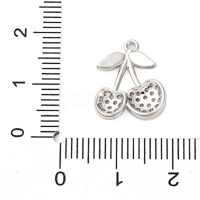 Brass Micro Pave Cubic Zirconia Pendants KK-F895-18A-P-1