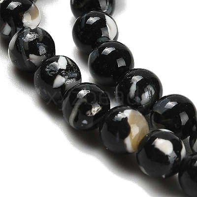 Assembled Synthetic Stone and Trochus Shell Beads Strands G-B128-08A-04-1