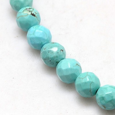 Natural Howlite Round Beads Strands TURQ-L017-4mm-01B-1